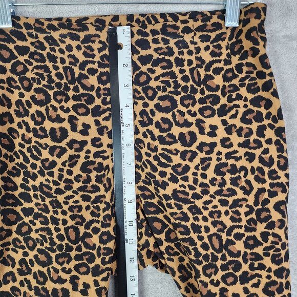 Womens Brown Time And Tru Leopard Animal Print Leggings Pants Size 6 - Picture 7 of 12